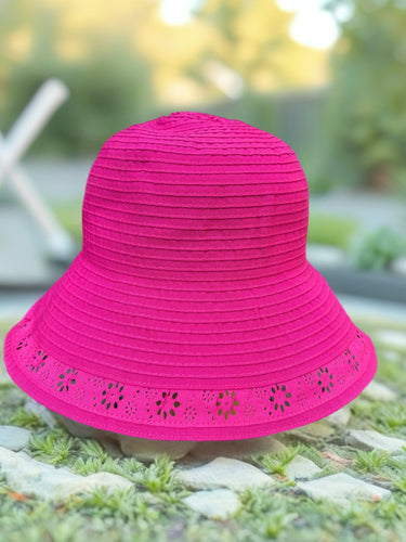 GREVI Stoffhut Chiara mit Lochmuster pink - GREVI - hutwelt
