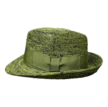 Trilby Raffiahut Crochet grün - faustmann GERMANY - hutwelt