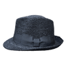 Trilby Raffiahut Crochet schwarz - faustmann GERMANY - hutwelt