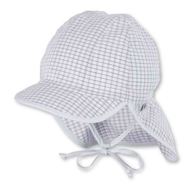 Sterntaler Schirmmütze mit Nackenschutz weiss/grau - Sterntaler® - hutwelt