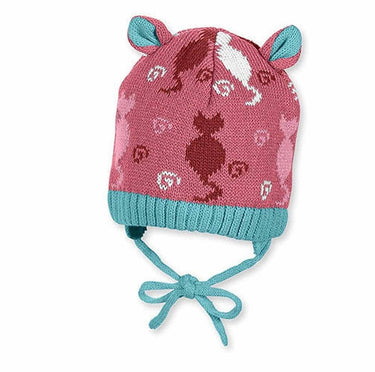 Sterntaler Strickmütze mit Ohren und Bindebändern rosenholz - Sterntaler® - hutwelt