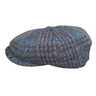 Stetson Hatteras Harris Tweed III Flatcap blau - meliert - Stetson - hutwelt