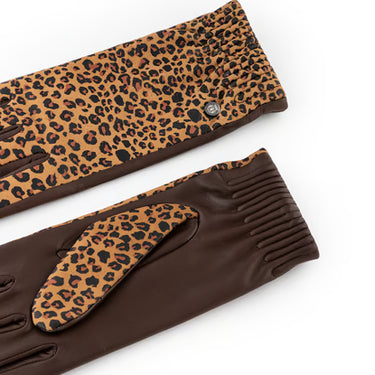 Roeckl Lederhandschuhe Serengeti Touch Leopardenmuster