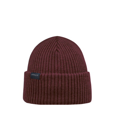 Superyellow SISU Merinowolle Mütze Beanie dark red