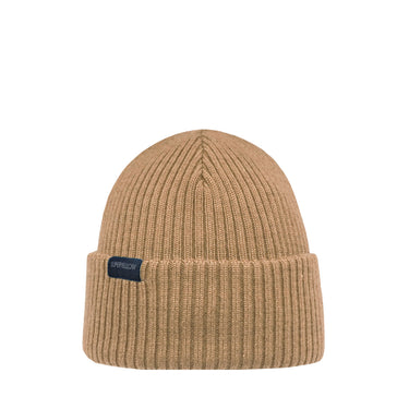 Superyellow SISU Merinowolle Mütze Beanie toffee