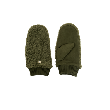 Bavarian Caps Sherpa Fäustlinge Edelweiß oliv
