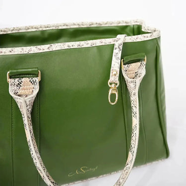 Anne Schollenberger Tasche No I oliv/snake - Anne Schollenberger - hutwelt