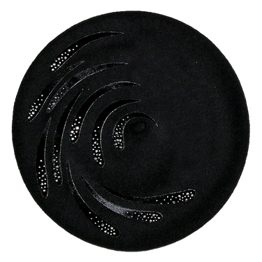 Baskenmütze Glitzerspirale