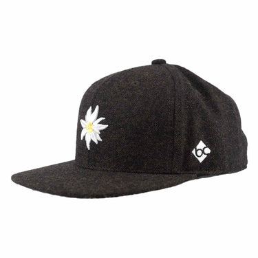 Bavarian Caps Edelweiß Flanell dunkelbraun - Bavarian Caps - hutwelt