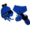 Brücher Babyset in blau/schwarz 3 - teilig aus Fleece - Brücher - hutwelt