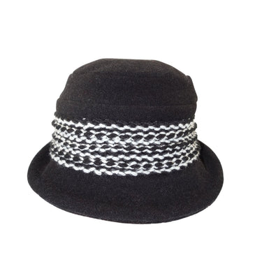 Mayser Hut mit Strickkombi schwarz - Mayser - hutwelt