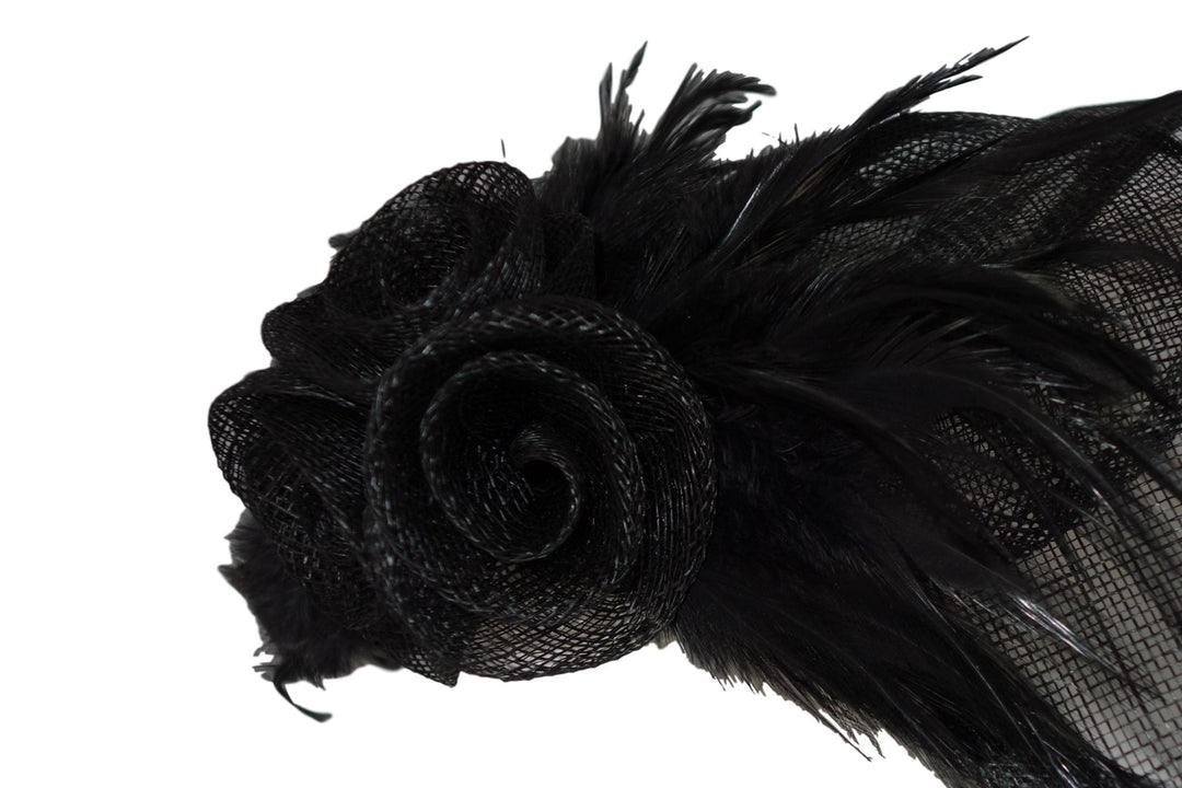 Sinamay Fascinator mit Federn - hutwelt - hutwelt