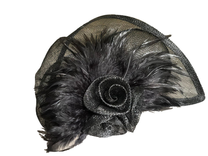 Sinamay Fascinator mit Federn - hutwelt - hutwelt