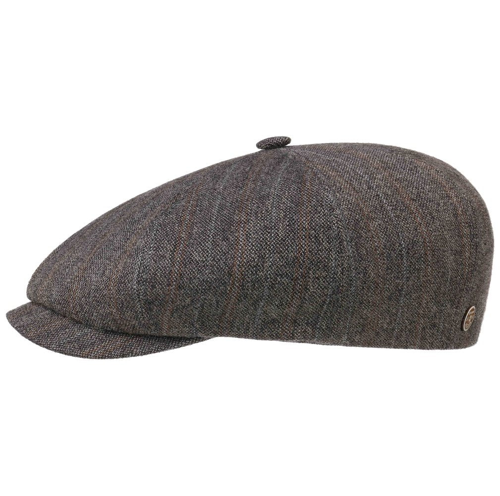 Stetson 8-Panel Cap Linen/Wool Stripes-Stetson-hutwelt