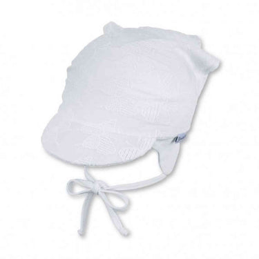 Sterntaler Kopftuch Mädchen Babymütze Taufe weiss - Sterntaler® - hutwelt