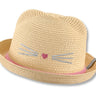 Sterntaler Mädchen Strohhut Katze - Sterntaler - hutwelt