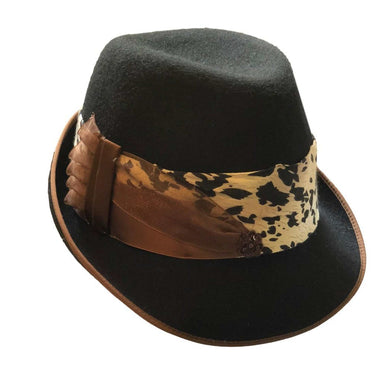 Trachtenhut Trilby schwarz beige - faustmann GERMANY - hutwelt