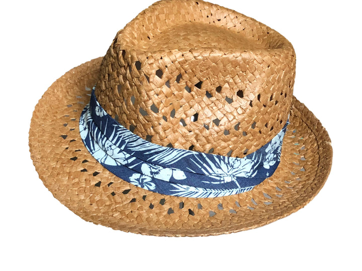 Trilby mit Hibiskus Print-Hutwelt-hutwelt