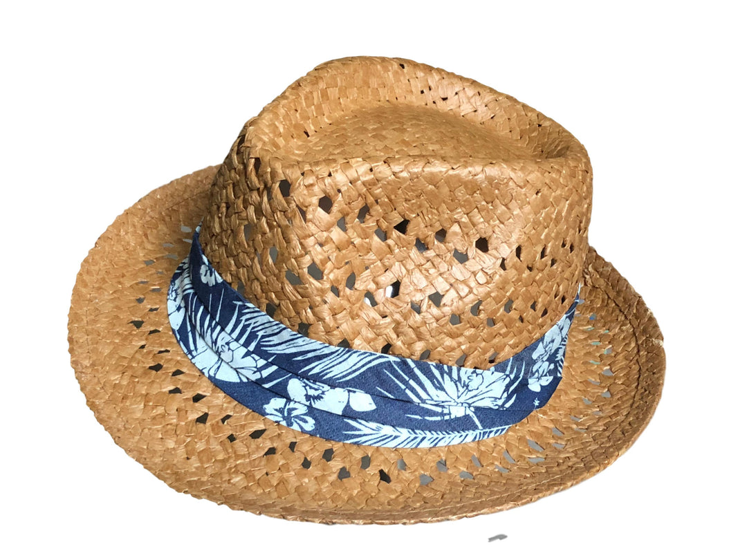 Trilby mit Hibiskus Print-Hutwelt-hutwelt