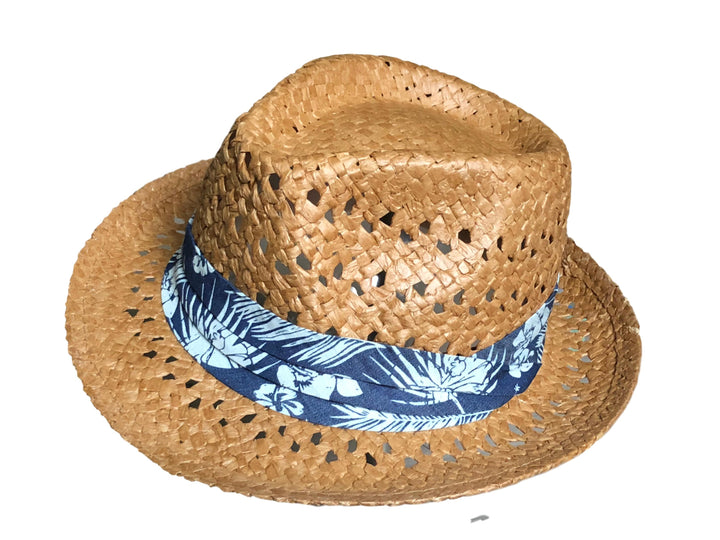 Trilby mit Hibiskus Print-Hutwelt-hutwelt